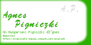 agnes pigniczki business card